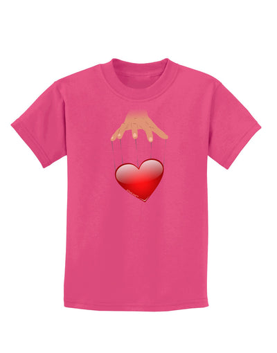 Heart on Puppet Strings Childrens Dark T-Shirt-Childrens T-Shirt-TooLoud-Sangria-X-Small-Davson Sales