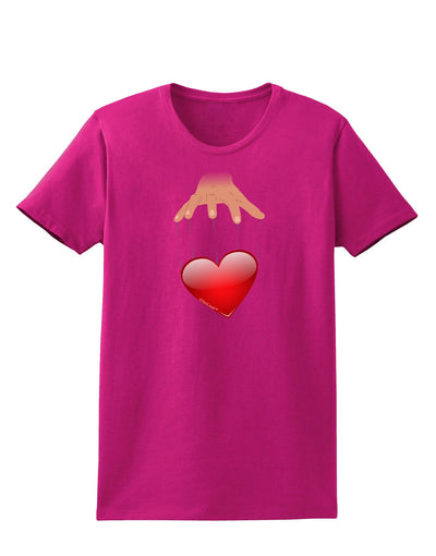 Heart on Puppet Strings Womens Dark T-Shirt-TooLoud-Hot-Pink-Small-Davson Sales