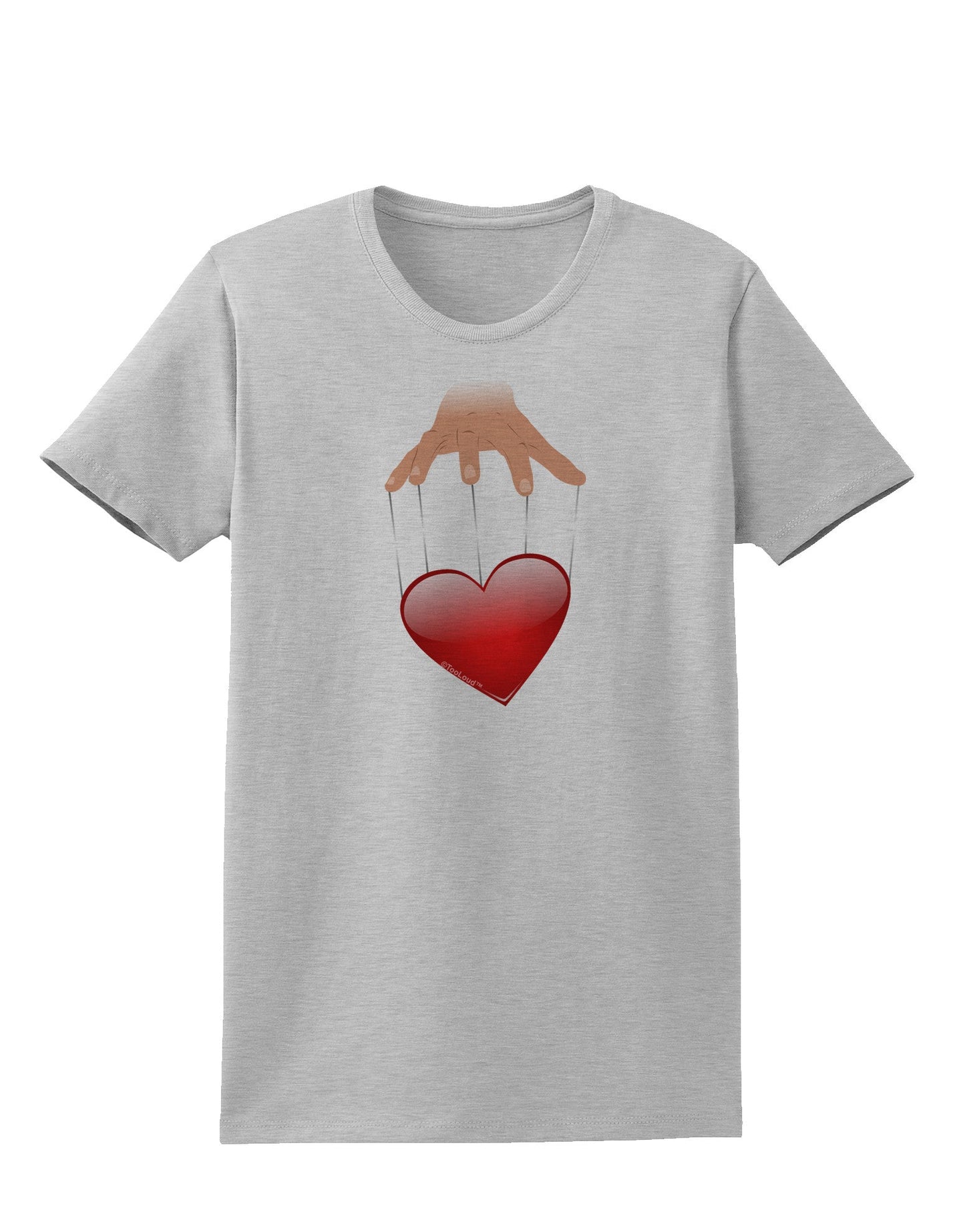 Heart on Puppet Strings Womens T-Shirt-Womens T-Shirt-TooLoud-AshGray-X-Small-Davson Sales