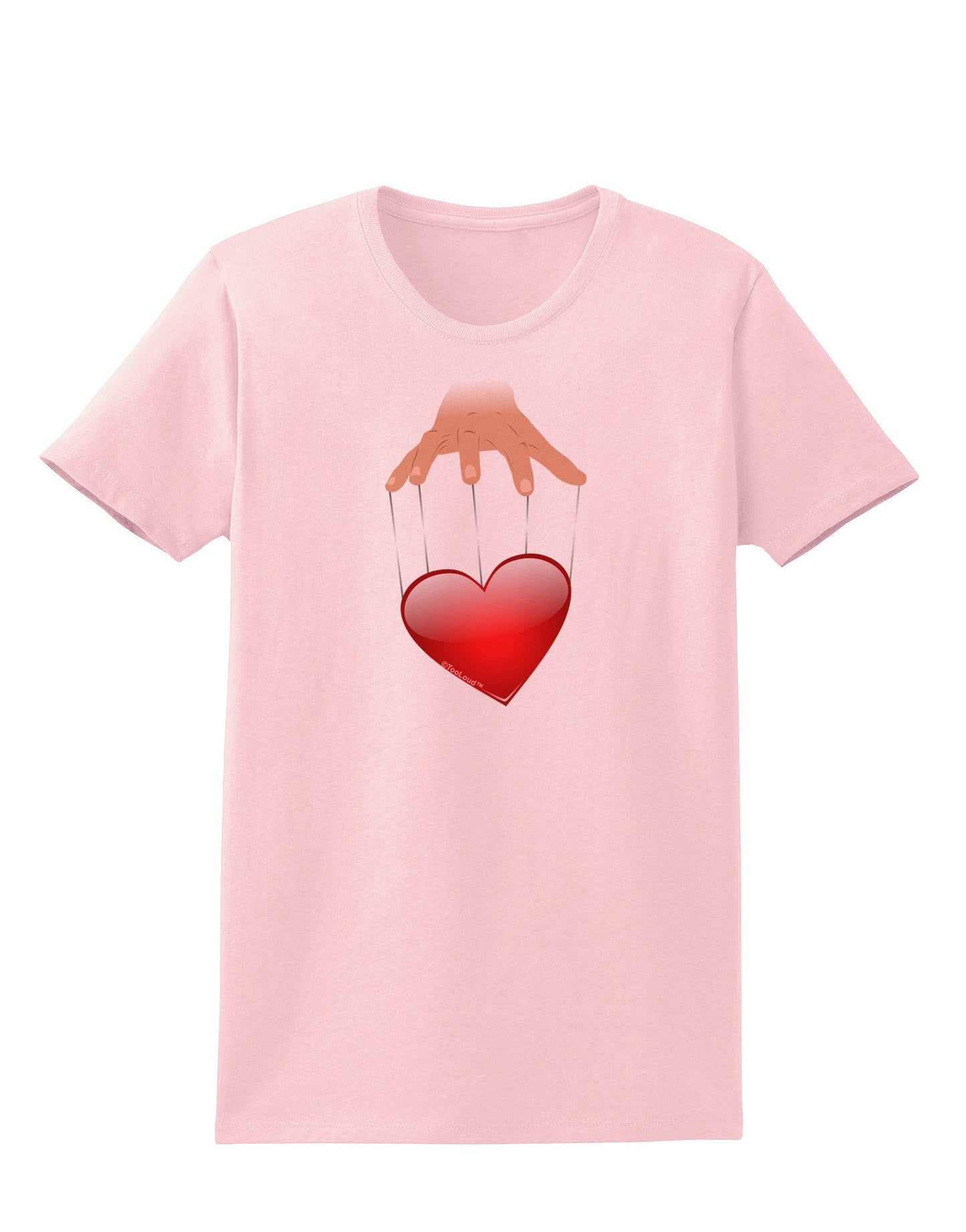 Heart on Puppet Strings Womens T-Shirt-Womens T-Shirt-TooLoud-PalePink-X-Small-Davson Sales