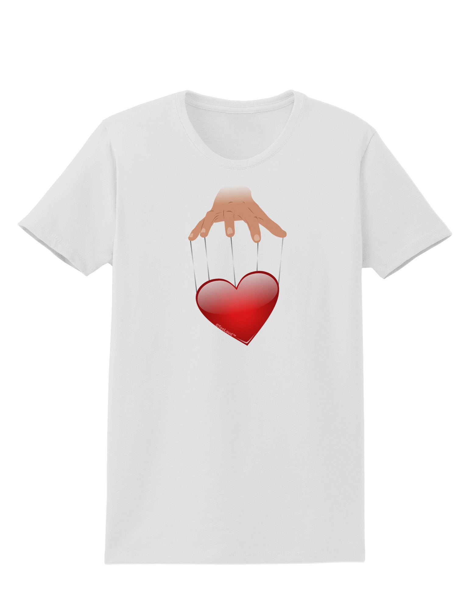 Heart on Puppet Strings Womens T-Shirt-Womens T-Shirt-TooLoud-White-X-Small-Davson Sales