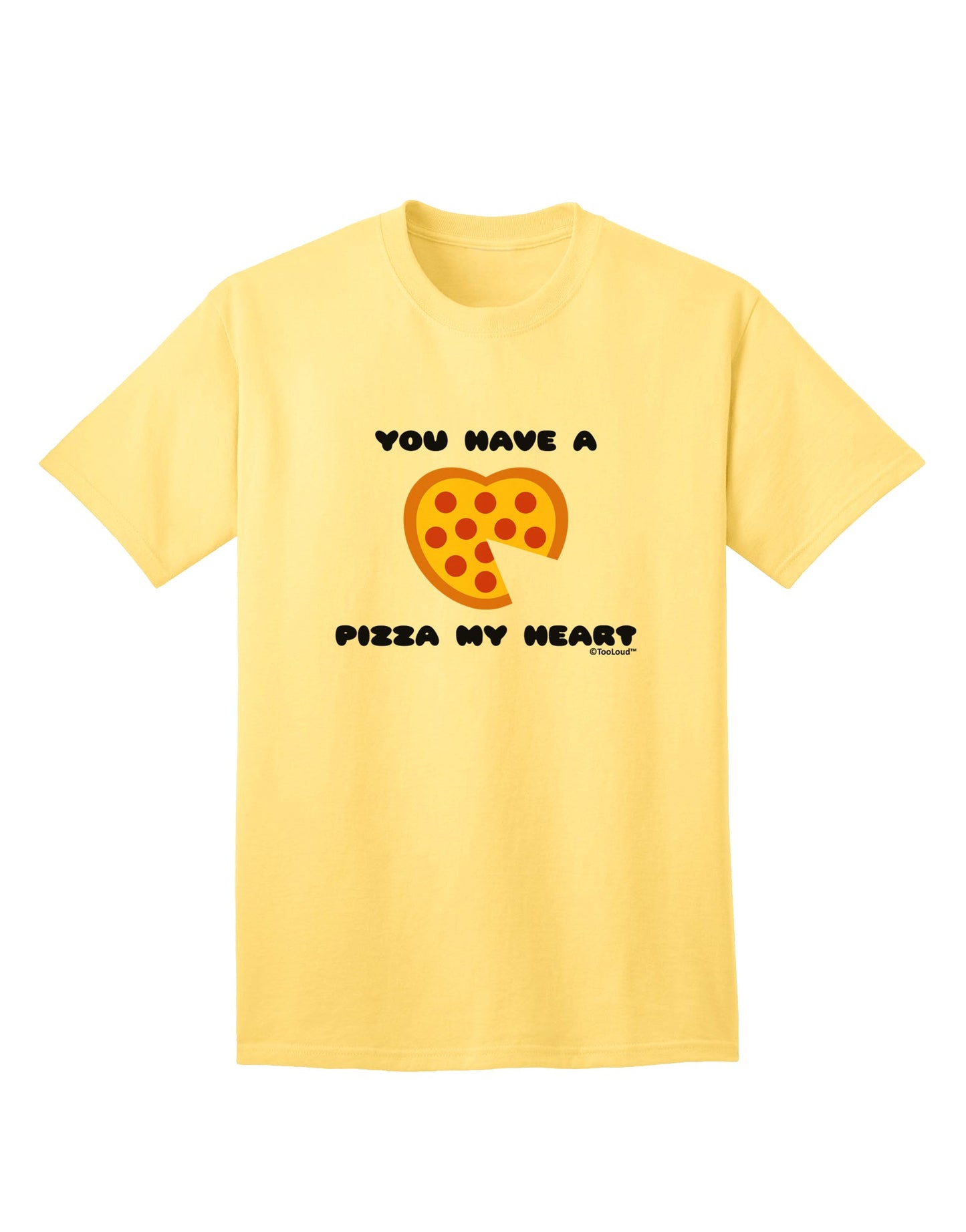 Heartwarming Pizza Adult T-Shirt by TooLoud-Mens T-shirts-TooLoud-Yellow-Small-Davson Sales