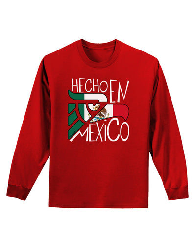 Hecho en Mexico Design - Mexican Flag Adult Long Sleeve Dark T-Shirt by TooLoud-TooLoud-Red-Small-Davson Sales