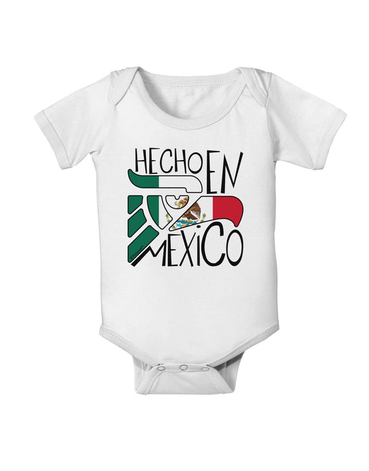 Hecho en Mexico Design - Mexican Flag Baby Romper Bodysuit by TooLoud-Baby Romper-TooLoud-White-06-Months-Davson Sales