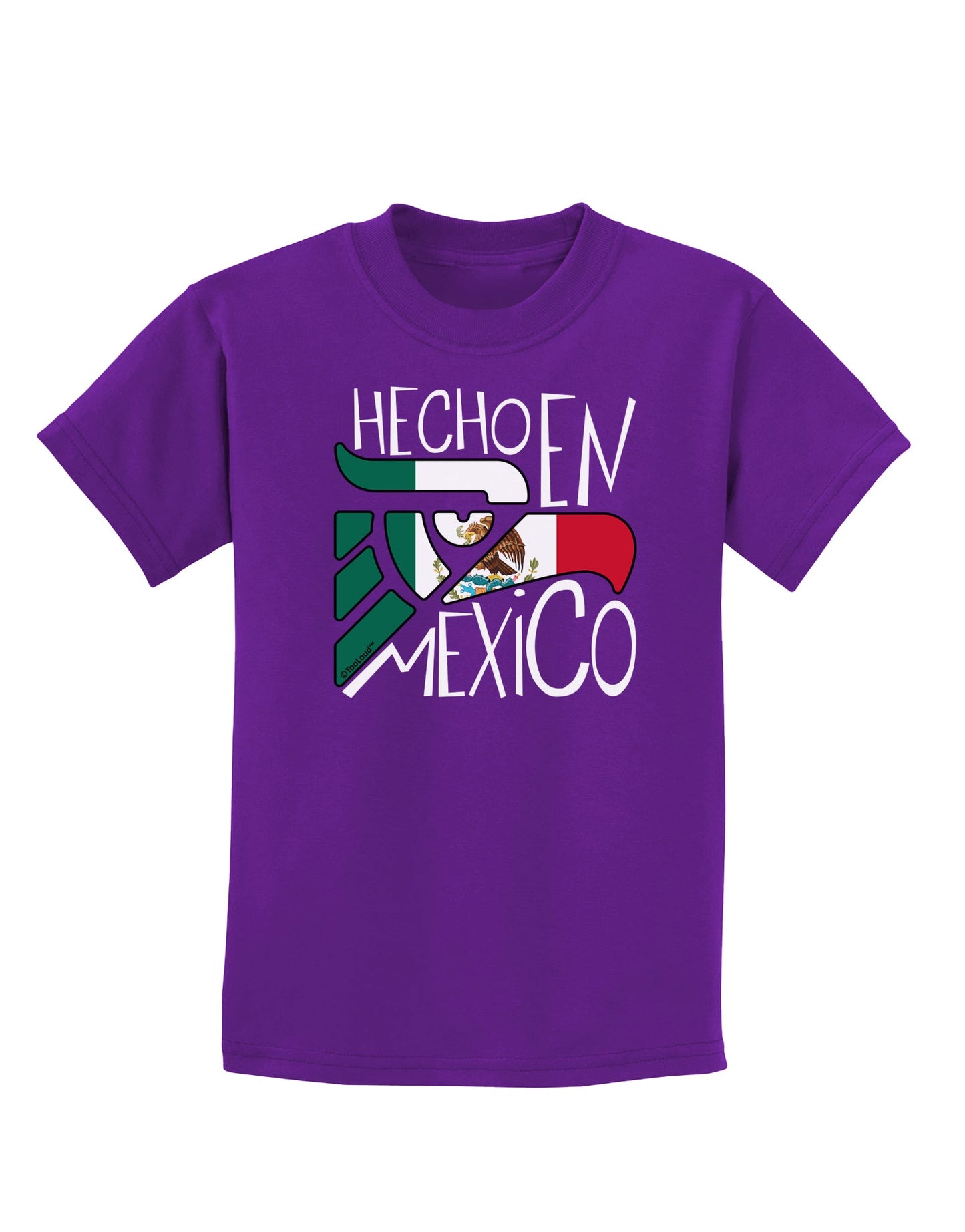 Hecho en Mexico Design - Mexican Flag Childrens Dark T-Shirt by TooLoud-Childrens T-Shirt-TooLoud-Purple-X-Small-Davson Sales