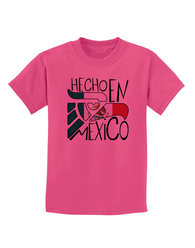 Hecho en Mexico Design - Mexican Flag Childrens T-Shirt by TooLoud-Childrens T-Shirt-TooLoud-Sangria-X-Small-Davson Sales
