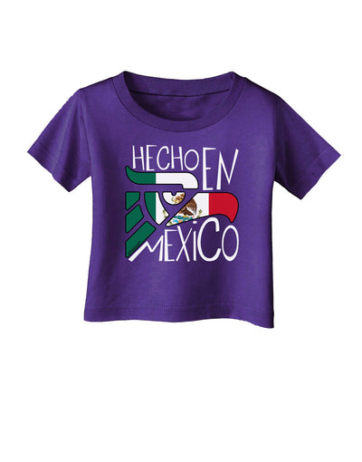 Hecho en Mexico Design - Mexican Flag Infant T-Shirt Dark by TooLoud-Infant T-Shirt-TooLoud-Purple-06-Months-Davson Sales