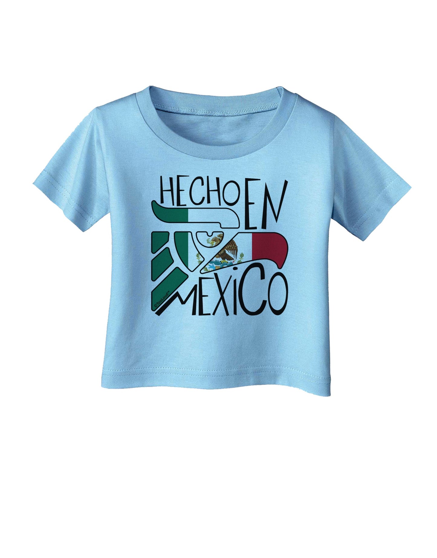 Hecho en Mexico Design - Mexican Flag Infant T-Shirt by TooLoud-Infant T-Shirt-TooLoud-Aquatic-Blue-06-Months-Davson Sales