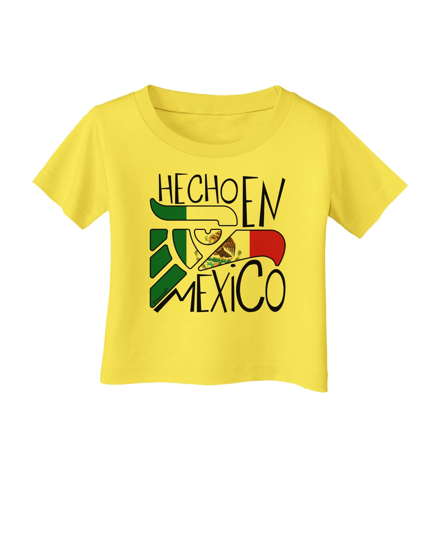 Hecho en Mexico Design - Mexican Flag Infant T-Shirt by TooLoud-Infant T-Shirt-TooLoud-Yellow-06-Months-Davson Sales