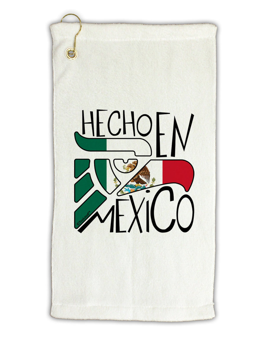 Hecho en Mexico Design - Mexican Flag Micro Terry Gromet Golf Towel 16 x 25 inch by TooLoud-Golf Towel-TooLoud-White-Davson Sales