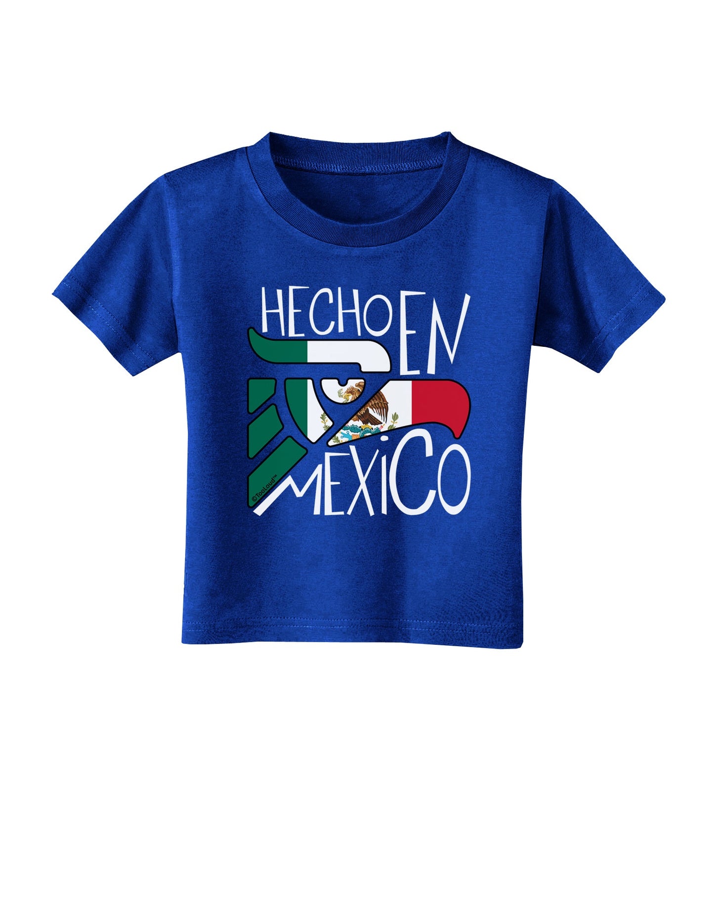 Hecho en Mexico Design - Mexican Flag Toddler T-Shirt Dark by TooLoud-Toddler T-Shirt-TooLoud-Royal-Blue-2T-Davson Sales