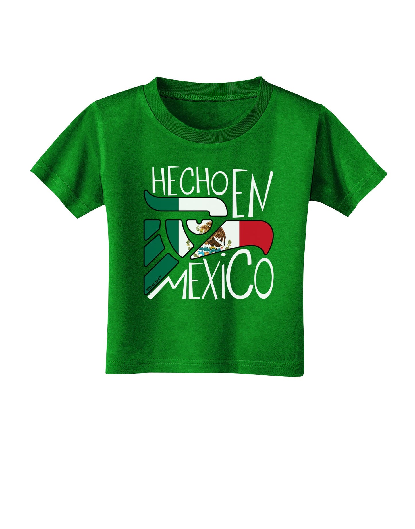 Hecho en Mexico Design - Mexican Flag Toddler T-Shirt Dark by TooLoud-Toddler T-Shirt-TooLoud-Clover-Green-2T-Davson Sales