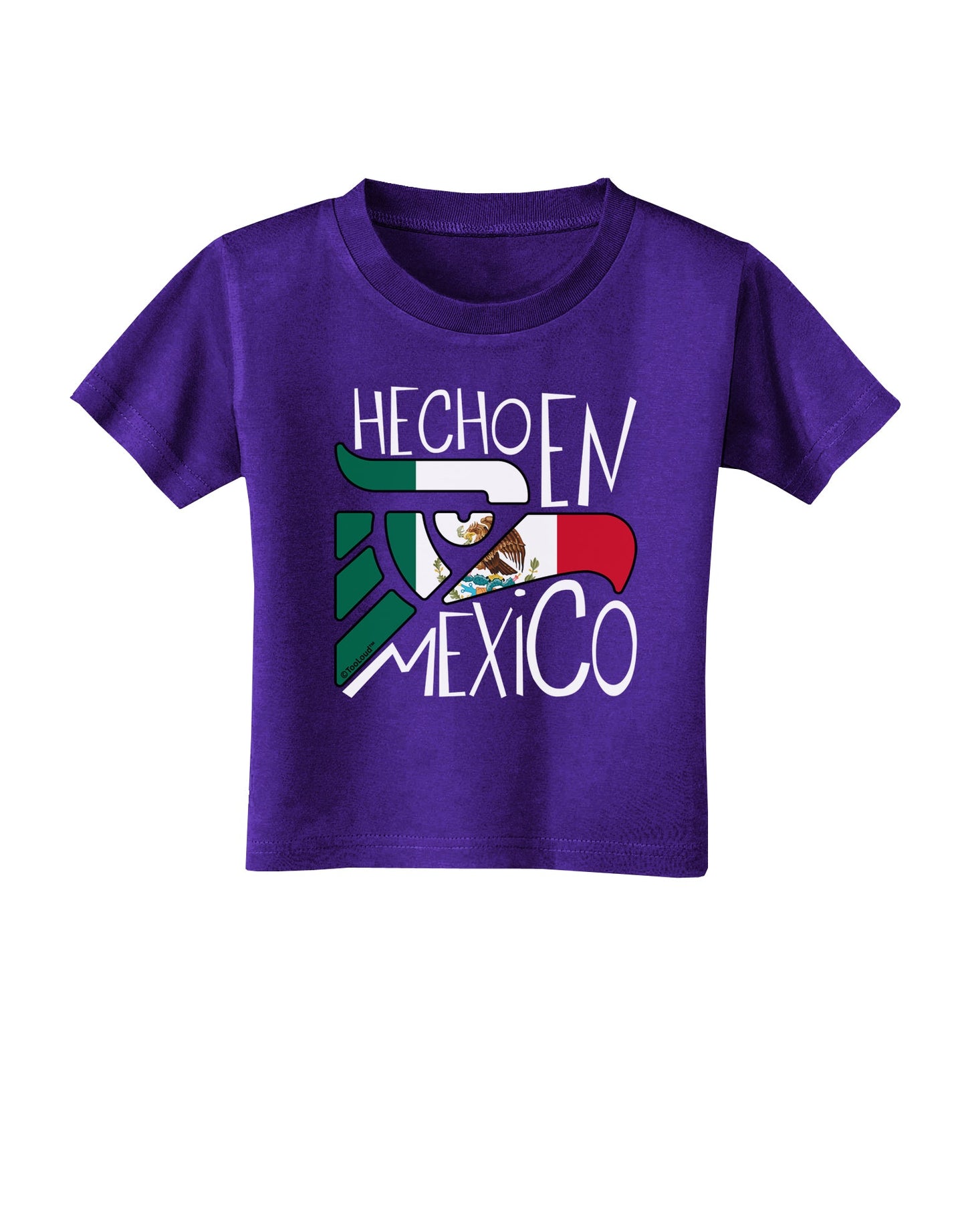 Hecho en Mexico Design - Mexican Flag Toddler T-Shirt Dark by TooLoud-Toddler T-Shirt-TooLoud-Purple-2T-Davson Sales