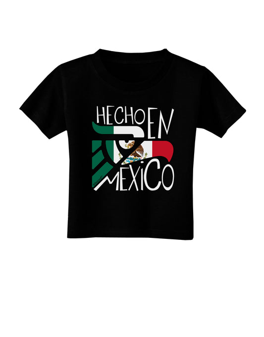 Hecho en Mexico Design - Mexican Flag Toddler T-Shirt Dark by TooLoud-Toddler T-Shirt-TooLoud-Black-2T-Davson Sales
