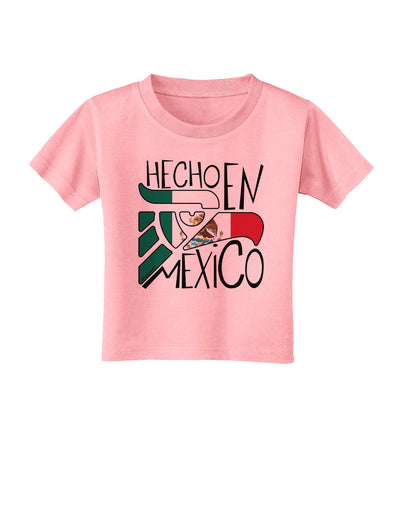 Hecho en Mexico Design - Mexican Flag Toddler T-Shirt by TooLoud-Toddler T-Shirt-TooLoud-Candy-Pink-2T-Davson Sales