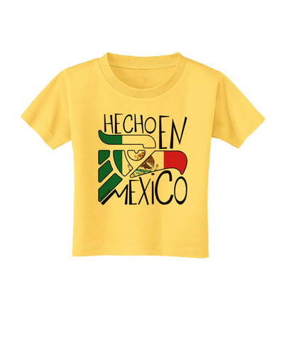 Hecho en Mexico Design - Mexican Flag Toddler T-Shirt by TooLoud-Toddler T-Shirt-TooLoud-Yellow-2T-Davson Sales