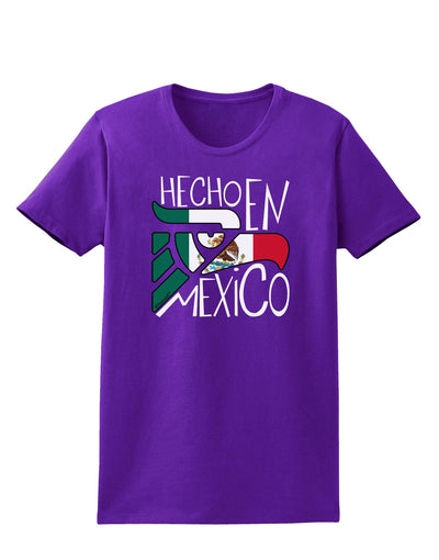 Hecho en Mexico Design - Mexican Flag Womens Dark T-Shirt by TooLoud-Womens T-Shirt-TooLoud-Purple-X-Small-Davson Sales