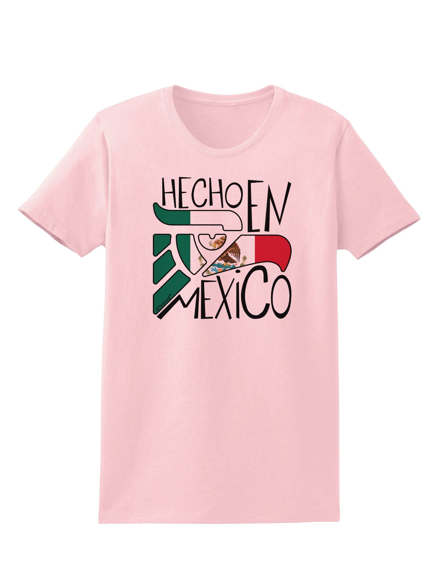Hecho en Mexico Design - Mexican Flag Womens T-Shirt by TooLoud-Womens T-Shirt-TooLoud-PalePink-X-Small-Davson Sales
