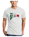 Hecho en Mexico Eagle Symbol - Mexican Flag Adult V-Neck T-shirt by TooLoud-Mens V-Neck T-Shirt-TooLoud-White-Small-Davson Sales