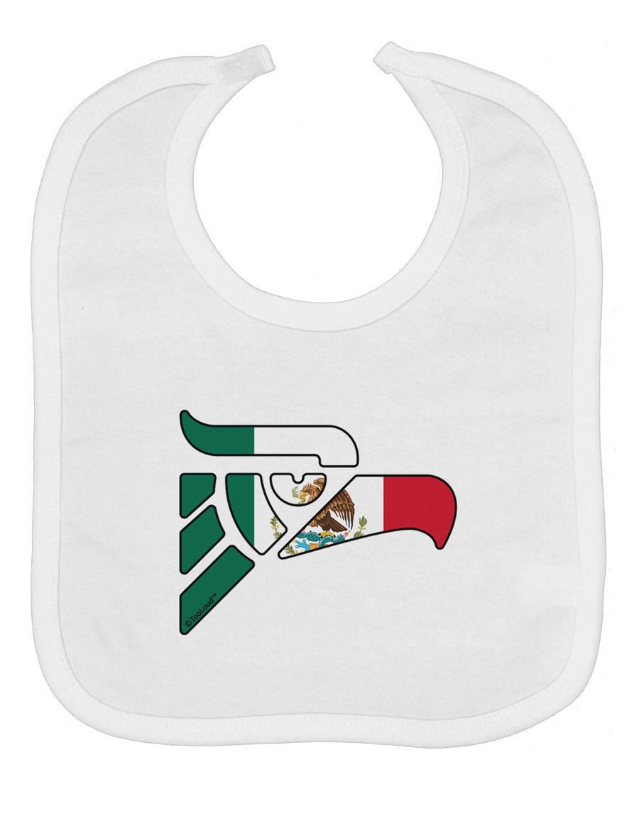 Hecho en Mexico Eagle Symbol - Mexican Flag Baby Bib by TooLoud