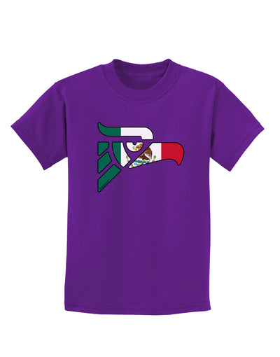 Hecho en Mexico Eagle Symbol - Mexican Flag Childrens Dark T-Shirt by TooLoud-Childrens T-Shirt-TooLoud-Purple-X-Small-Davson Sales