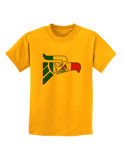 Hecho en Mexico Eagle Symbol - Mexican Flag Childrens T-Shirt by TooLoud-Childrens T-Shirt-TooLoud-Gold-X-Small-Davson Sales