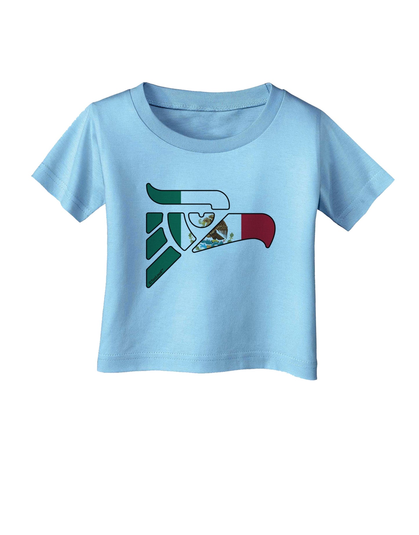 Hecho en Mexico Eagle Symbol - Mexican Flag Infant T-Shirt by TooLoud-Infant T-Shirt-TooLoud-Aquatic-Blue-06-Months-Davson Sales