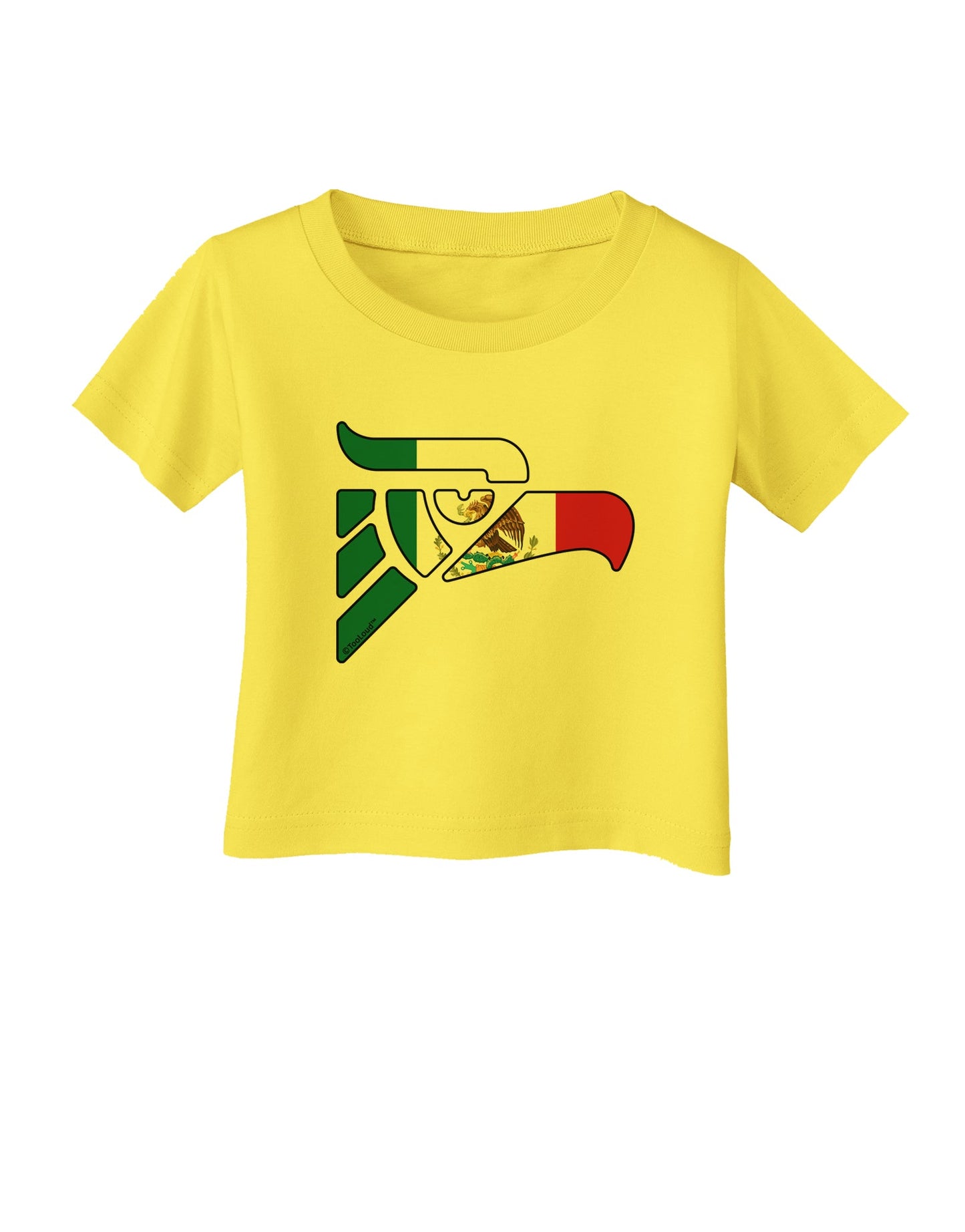 Hecho en Mexico Eagle Symbol - Mexican Flag Infant T-Shirt by TooLoud-Infant T-Shirt-TooLoud-Yellow-06-Months-Davson Sales
