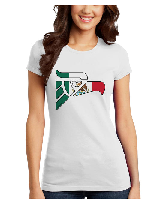 Hecho en Mexico Eagle Symbol - Mexican Flag Juniors T-Shirt by TooLoud-Womens Juniors T-Shirt-TooLoud-White-Juniors Fitted X-Small-Davson Sales