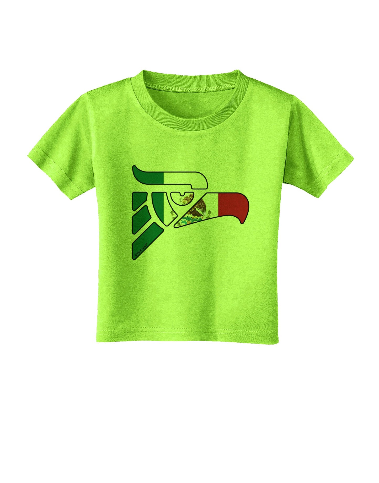 Hecho en Mexico Eagle Symbol - Mexican Flag Toddler T-Shirt by TooLoud-Toddler T-Shirt-TooLoud-Lime-Green-2T-Davson Sales