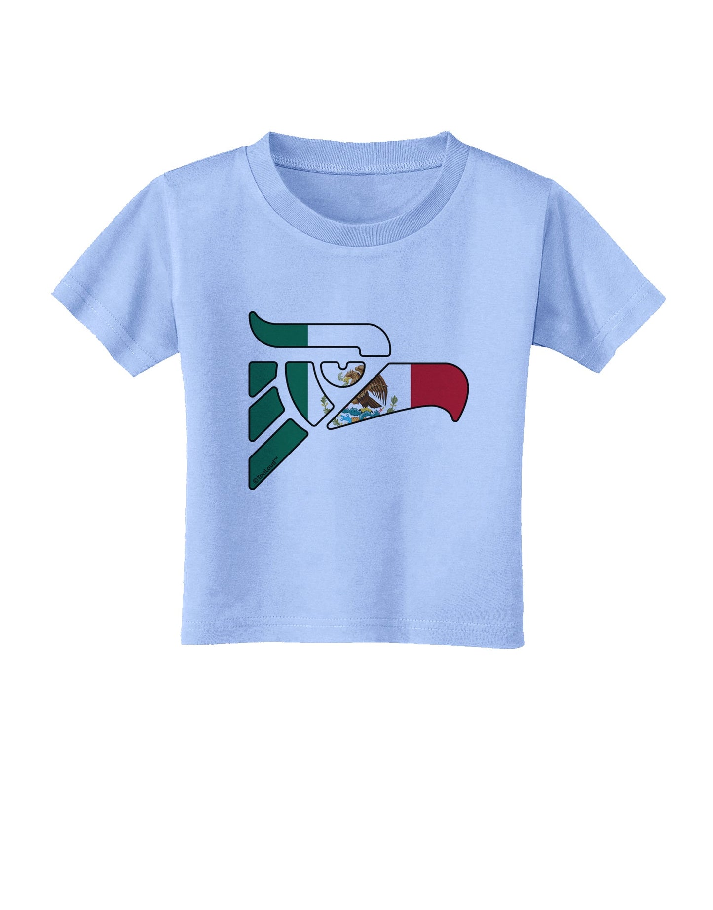 Hecho en Mexico Eagle Symbol - Mexican Flag Toddler T-Shirt by TooLoud-Toddler T-Shirt-TooLoud-Aquatic-Blue-2T-Davson Sales