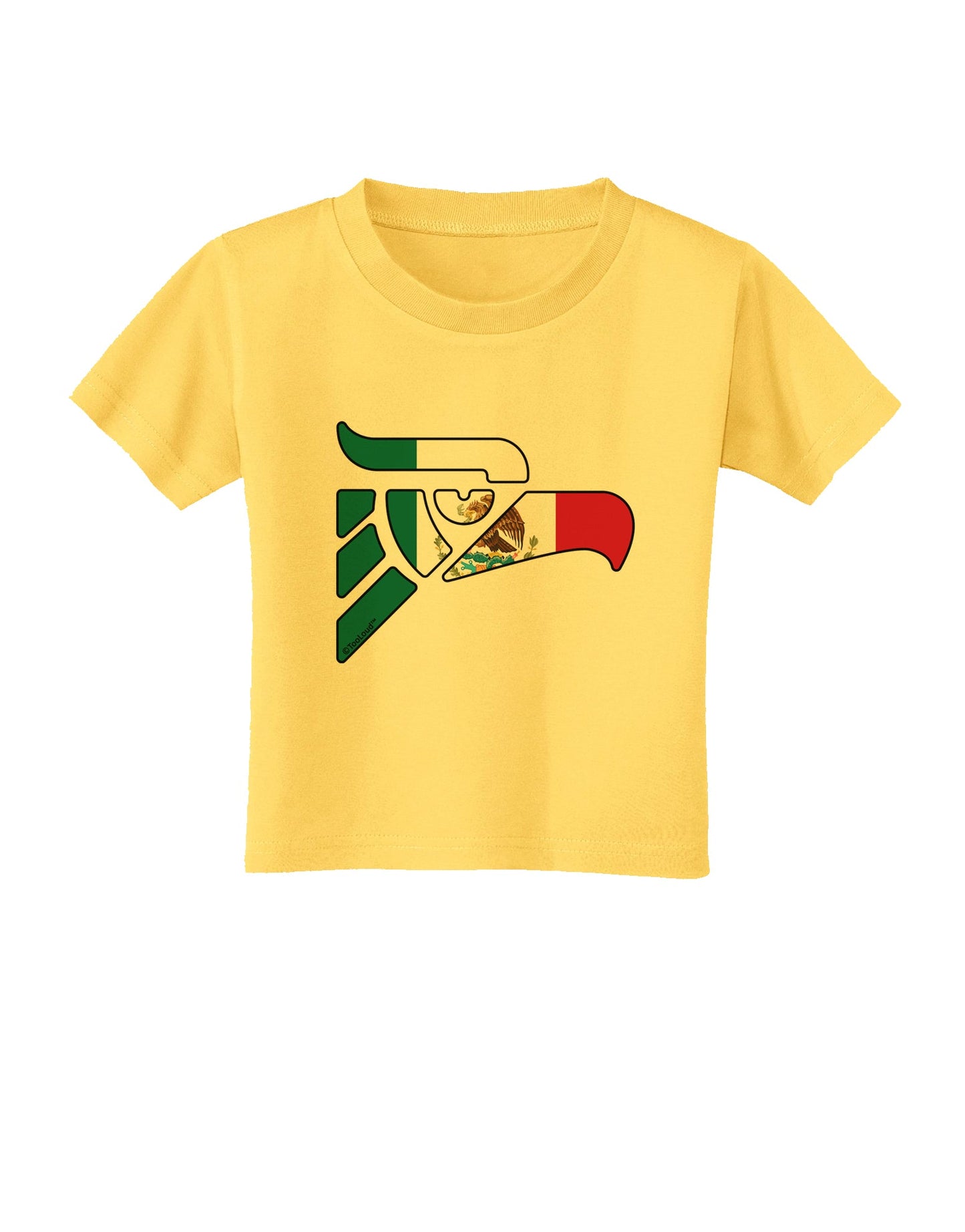 Hecho en Mexico Eagle Symbol - Mexican Flag Toddler T-Shirt by TooLoud-Toddler T-Shirt-TooLoud-Yellow-2T-Davson Sales