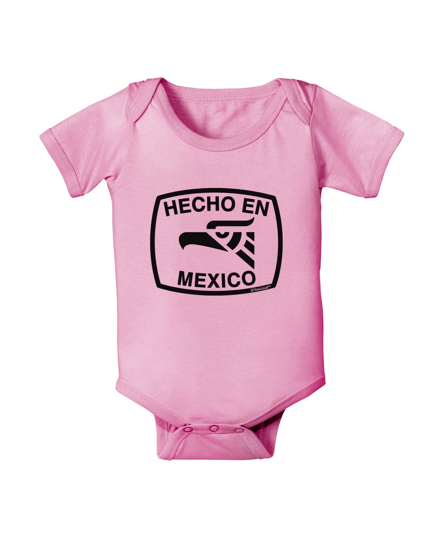 Hecho en Mexico Eagle Symbol with Text Baby Romper Bodysuit by TooLoud-Baby Romper-TooLoud-Light-Pink-06-Months-Davson Sales