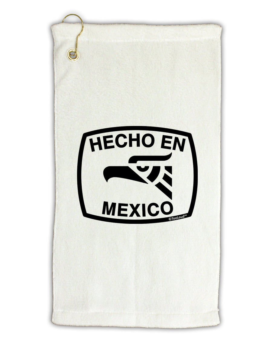 Hecho en Mexico Eagle Symbol with Text Micro Terry Gromet Golf Towel 16 x 25 inch by TooLoud-Golf Towel-TooLoud-White-Davson Sales