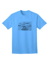 Helicopter Sketch Adult T-Shirt-unisex t-shirt-TooLoud-Aquatic-Blue-Small-Davson Sales