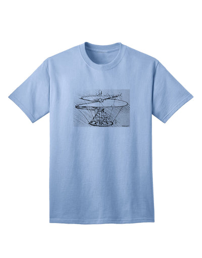 Helicopter Sketch Adult T-Shirt-unisex t-shirt-TooLoud-Light-Blue-Small-Davson Sales