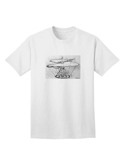 Helicopter Sketch Adult T-Shirt-unisex t-shirt-TooLoud-White-Small-Davson Sales