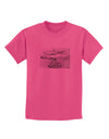 Helicopter Sketch Childrens T-Shirt-Childrens T-Shirt-TooLoud-Sangria-X-Small-Davson Sales