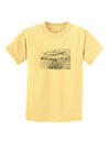 Helicopter Sketch Childrens T-Shirt-Childrens T-Shirt-TooLoud-Daffodil-Yellow-X-Small-Davson Sales