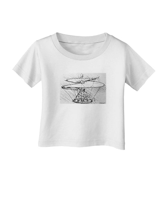 Helicopter Sketch Infant T-Shirt-Infant T-Shirt-TooLoud-White-06-Months-Davson Sales