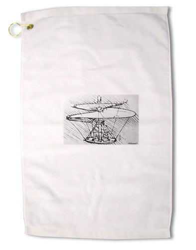 Helicopter Sketch Premium Cotton Golf Towel - 16 x 25 inch-Golf Towel-TooLoud-16x25"-Davson Sales