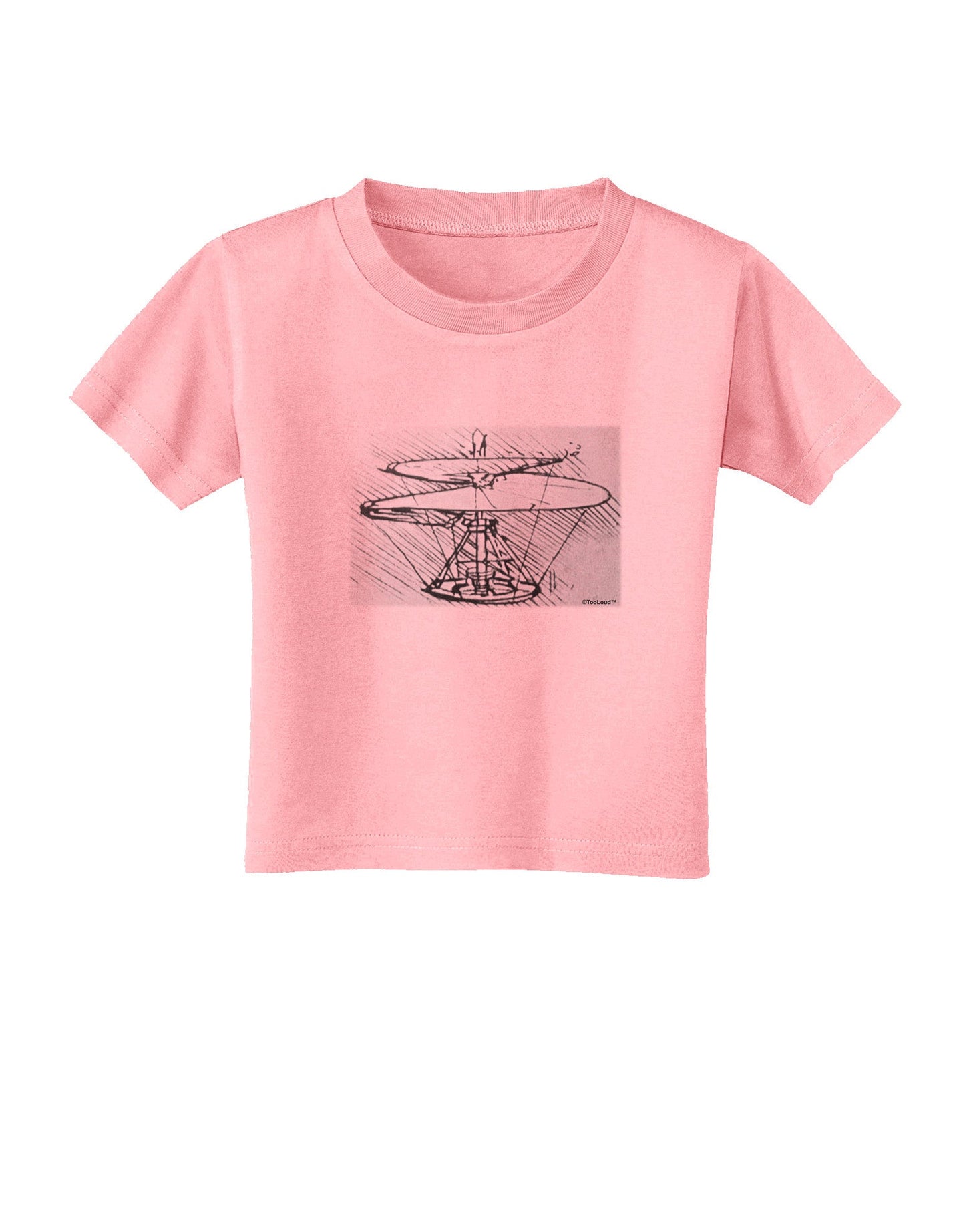 Helicopter Sketch Toddler T-Shirt-Toddler T-Shirt-TooLoud-Candy-Pink-2T-Davson Sales