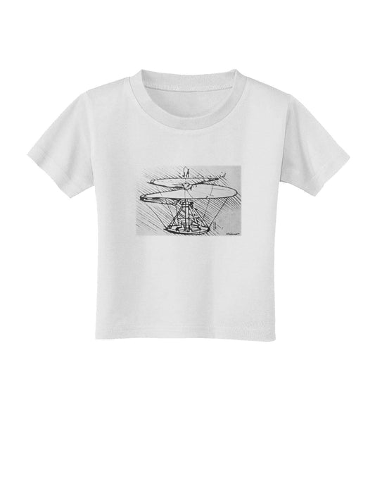 Helicopter Sketch Toddler T-Shirt-Toddler T-Shirt-TooLoud-White-2T-Davson Sales
