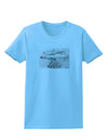 Helicopter Sketch Womens T-Shirt-Womens T-Shirt-TooLoud-Aquatic-Blue-X-Small-Davson Sales