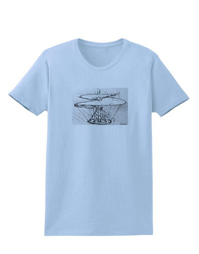 Helicopter Sketch Womens T-Shirt-Womens T-Shirt-TooLoud-Light-Blue-X-Small-Davson Sales