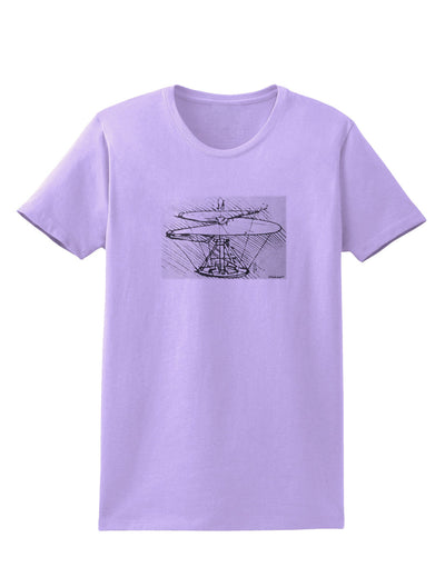 Helicopter Sketch Womens T-Shirt-Womens T-Shirt-TooLoud-Lavender-X-Small-Davson Sales