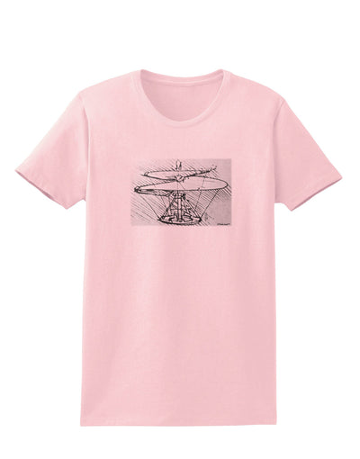 Helicopter Sketch Womens T-Shirt-Womens T-Shirt-TooLoud-PalePink-X-Small-Davson Sales