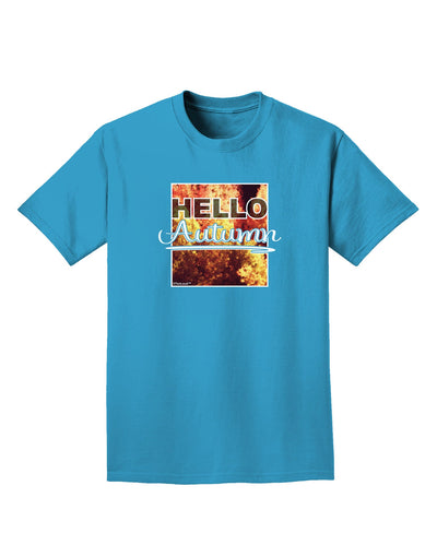 Hello Autumn Adult Dark T-Shirt-Mens T-Shirt-TooLoud-Turquoise-Small-Davson Sales