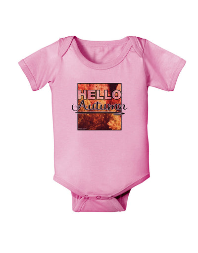 Hello Autumn Baby Romper Bodysuit-Baby Romper-TooLoud-Pink-06-Months-Davson Sales