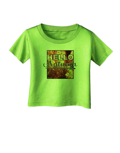 Hello Autumn Infant T-Shirt-Infant T-Shirt-TooLoud-Lime-Green-06-Months-Davson Sales
